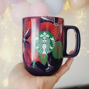 Starbucks mug ceramic cup holiday flower